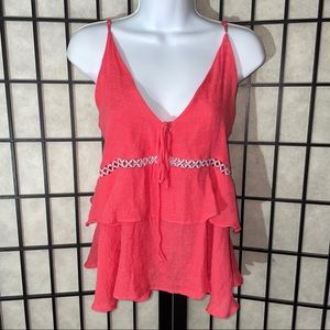 Wyhte Eyelash Ladies tank top size small